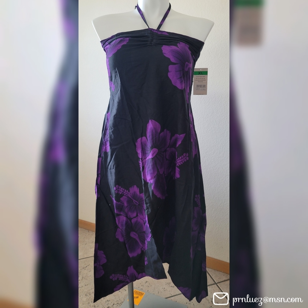 Favant Hibiscus Halter Dress